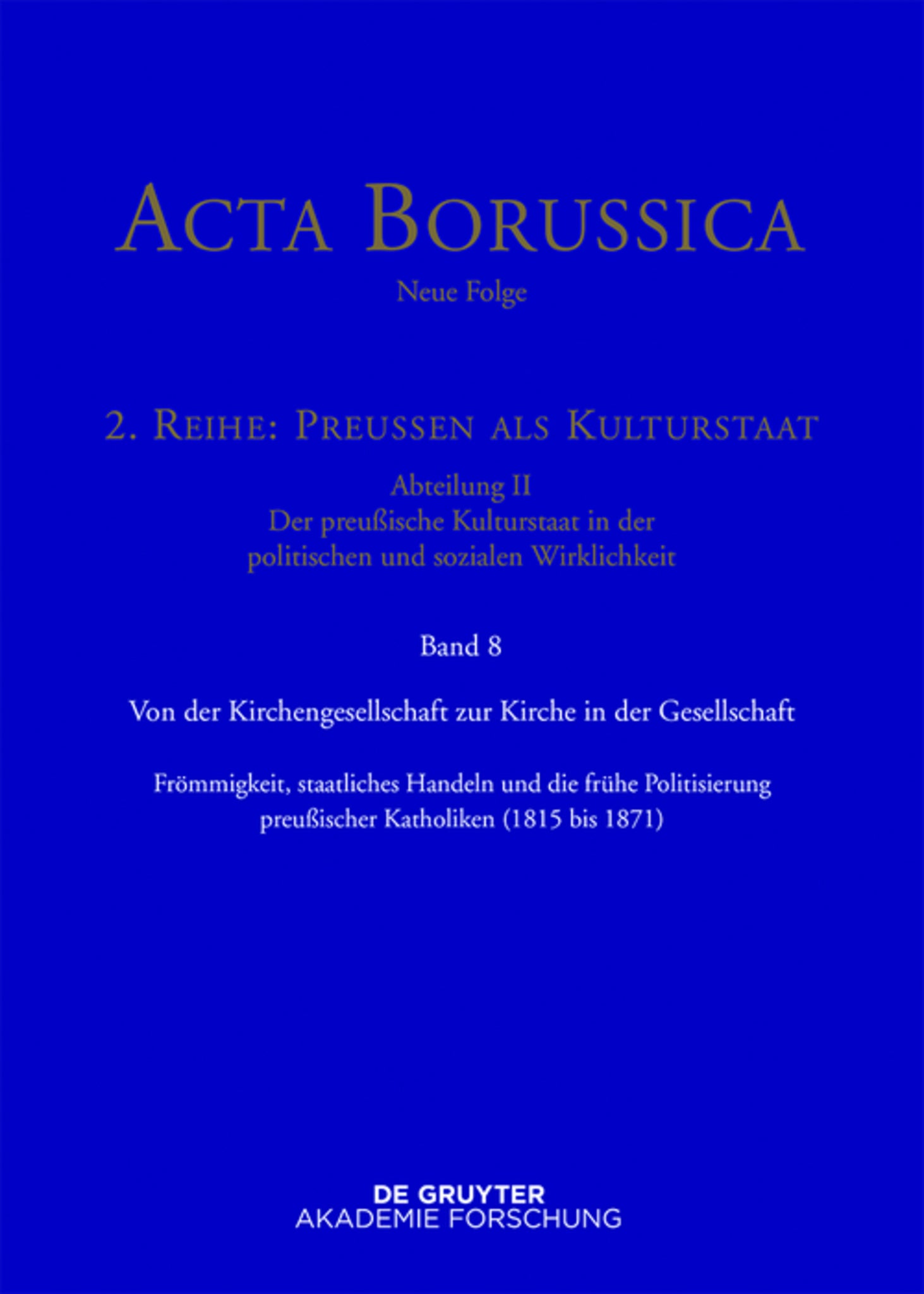 Von der Kirchengesellschaft zur Kirche in der Gesellschaft