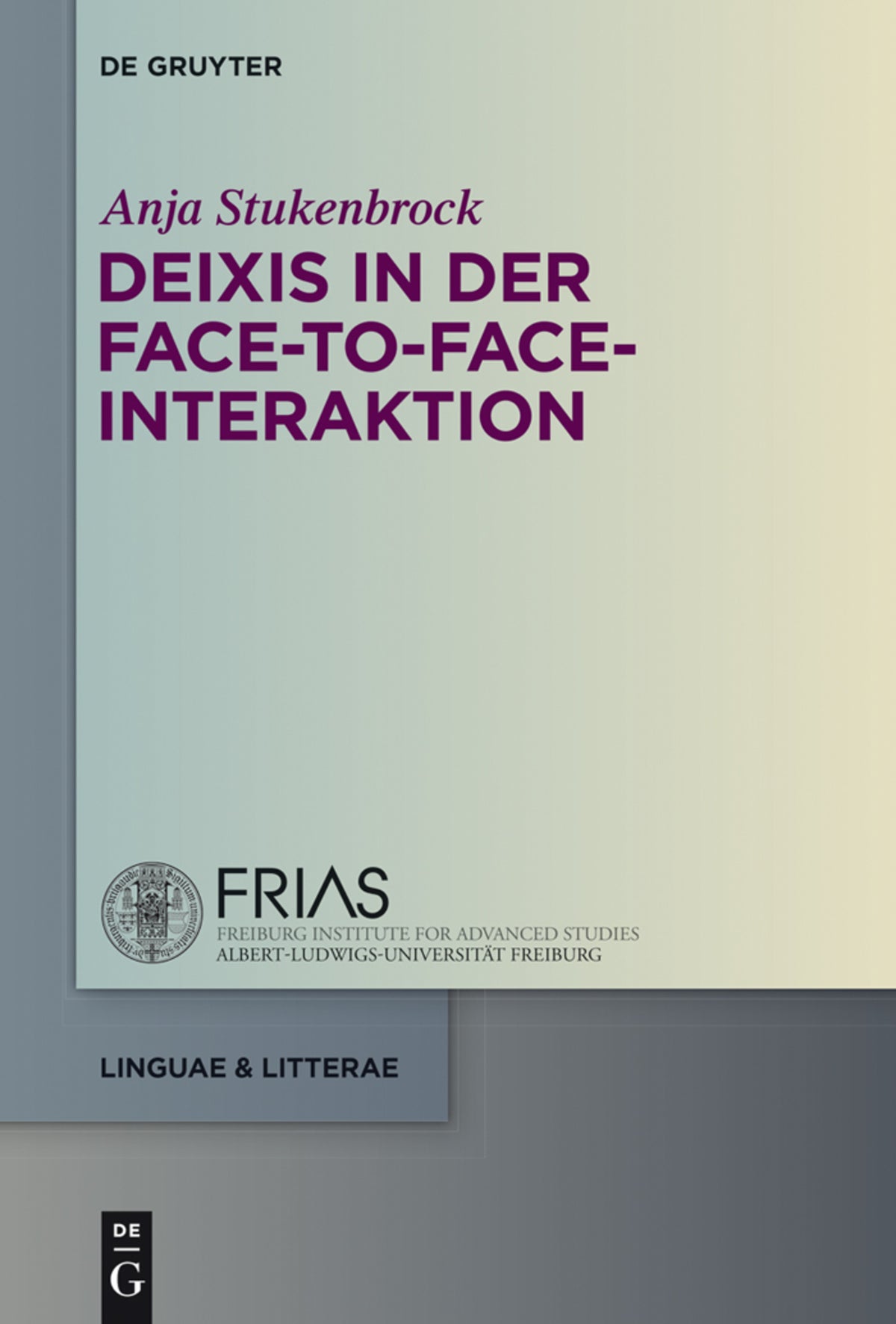Cover image for Deixis in der face-to-face-Interaktion ISBN 9783110307252