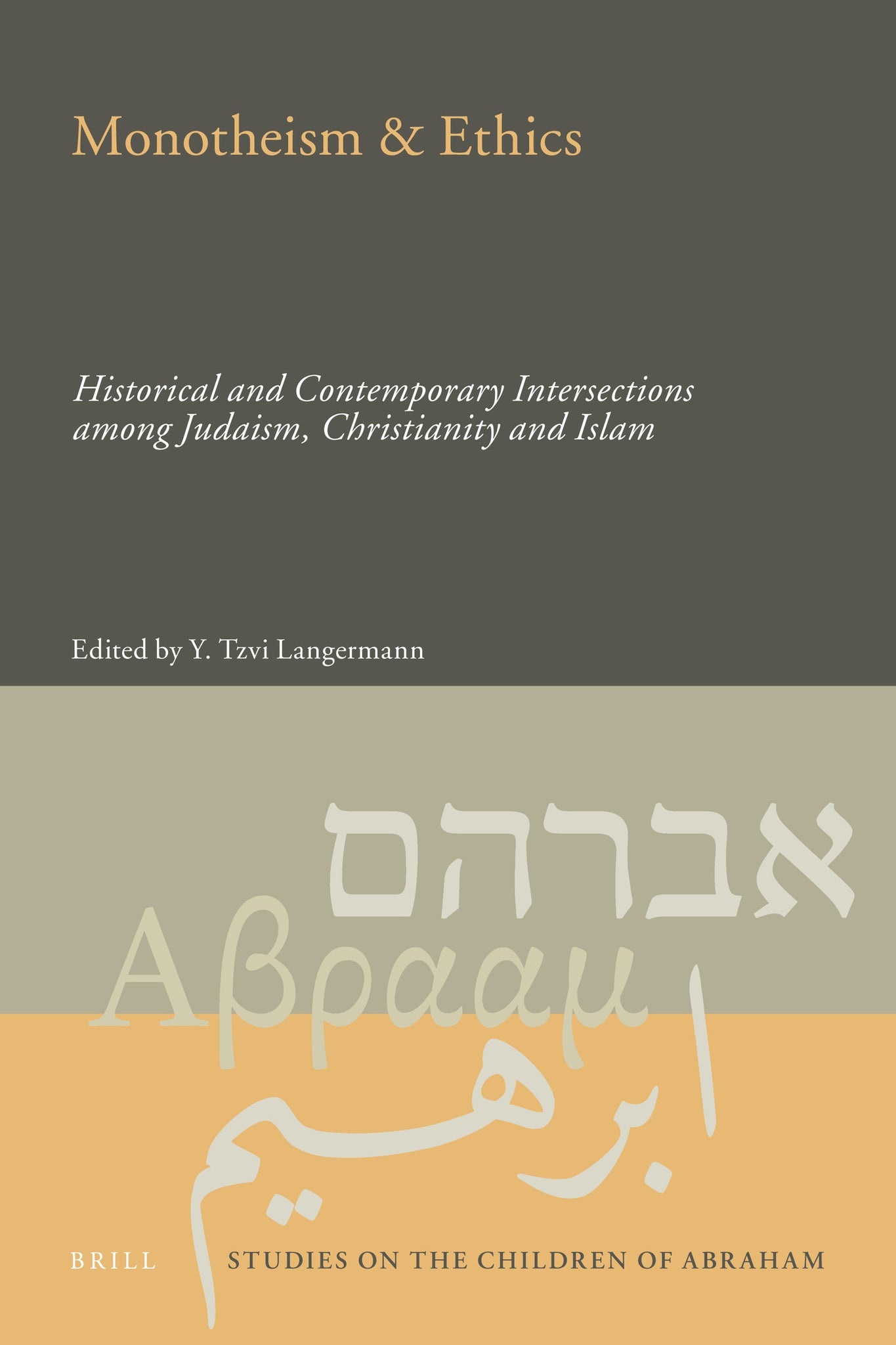 Cover image for Monotheism & Ethics ISBN 9789004194298