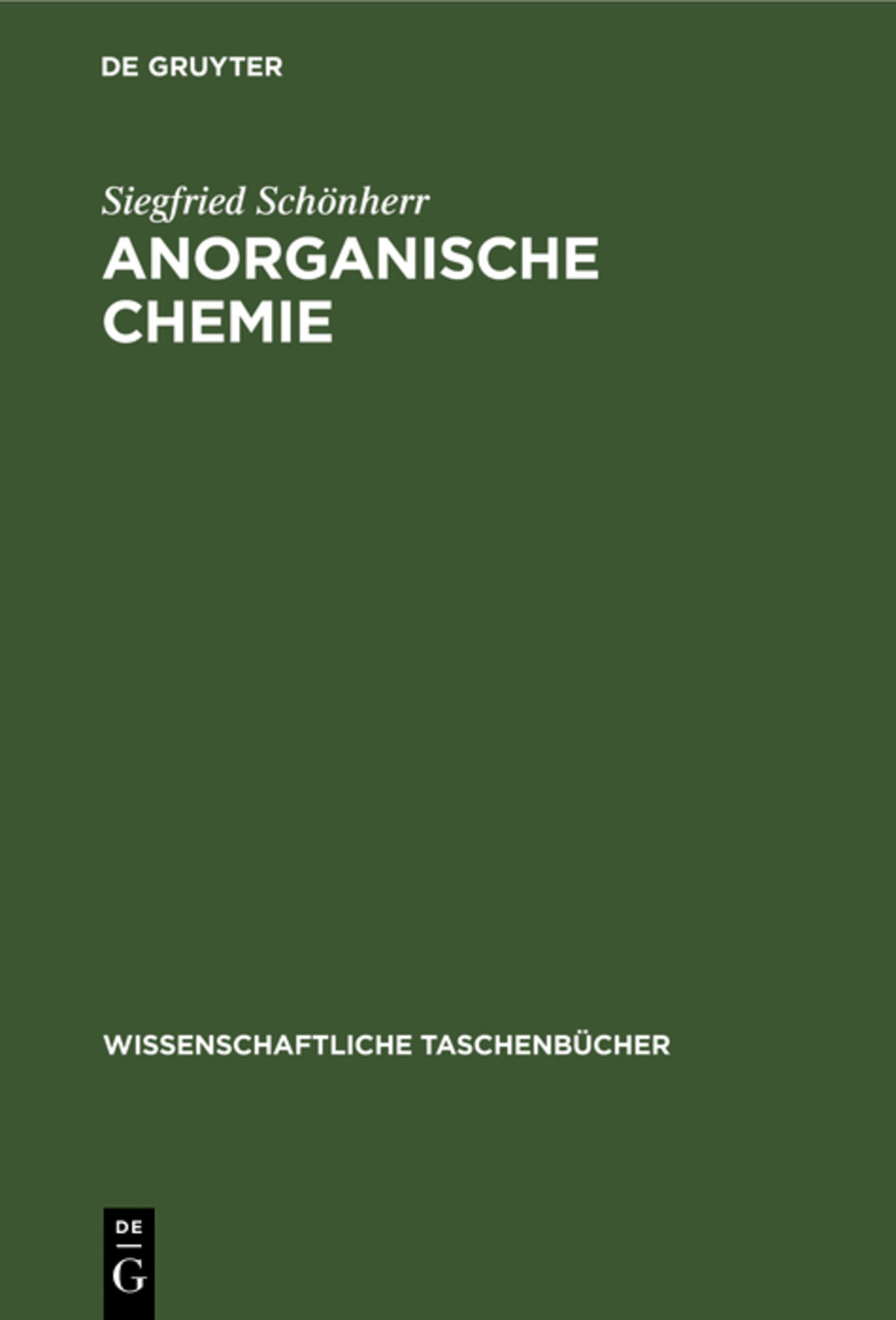 Cover image for Anorganische Chemie ISBN 9783112596234