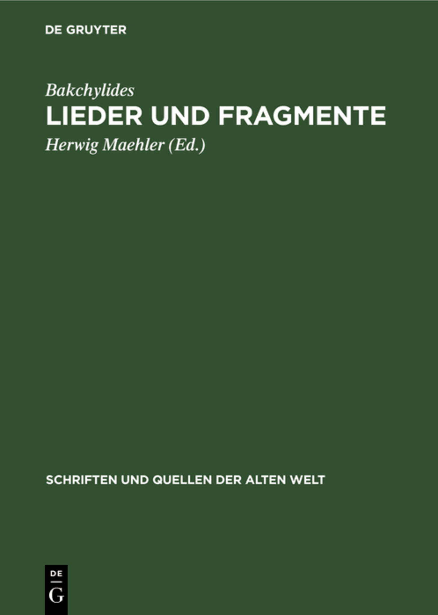 Lieder und Fragmente