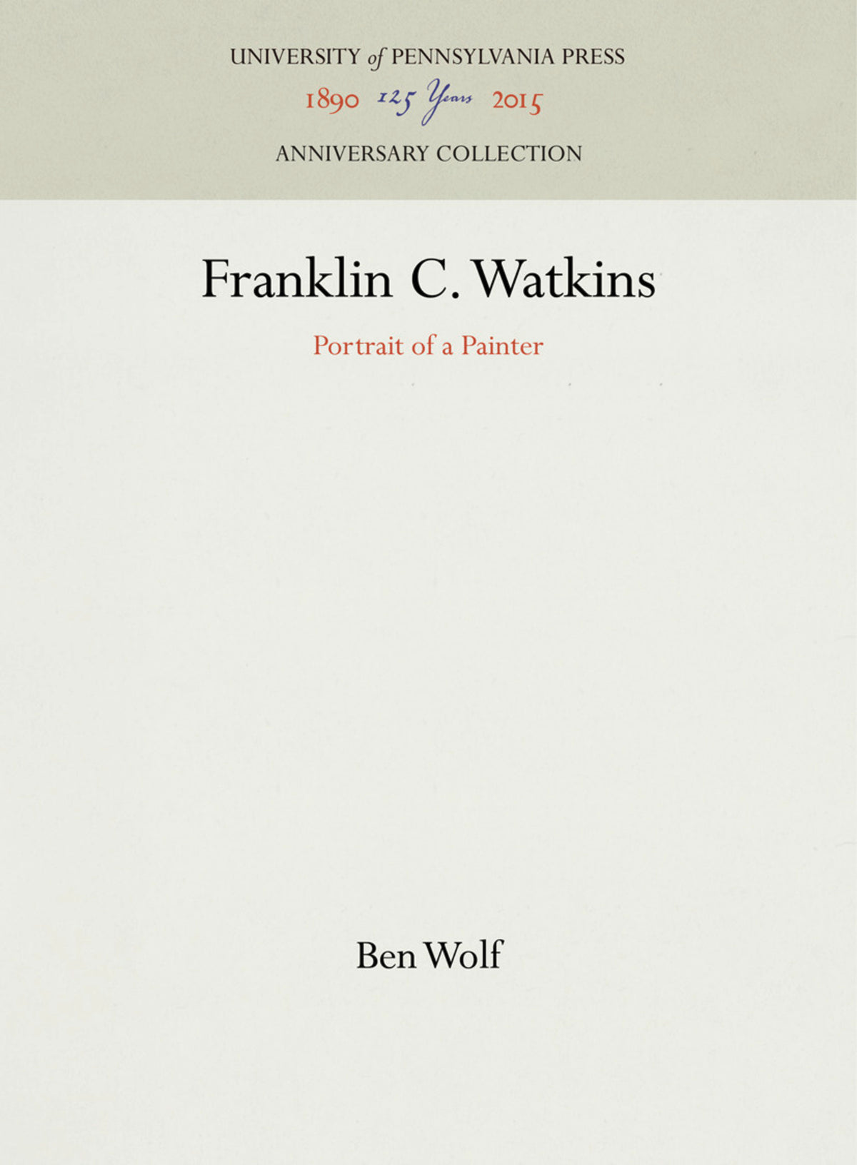 Cover image for Franklin C. Watkins ISBN 9781512821345