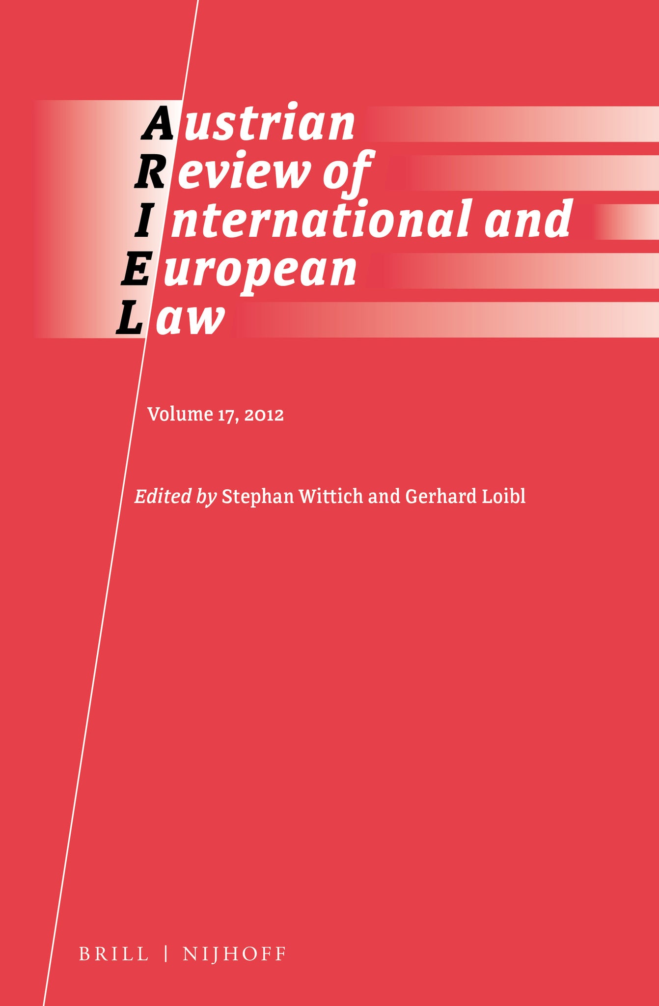 Austrian Review of International and European Law, Volume 17 (2012)