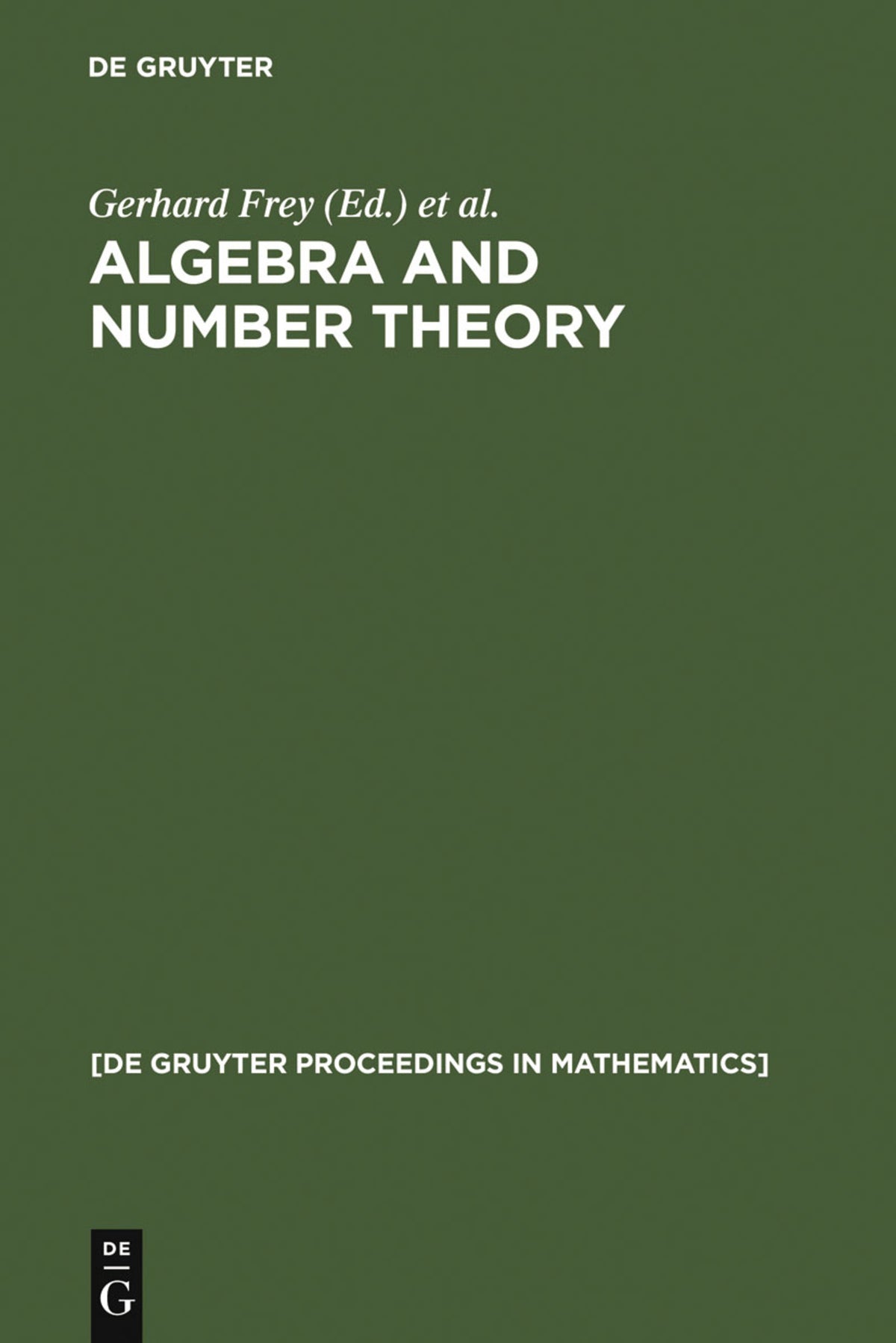 Cover image for Algebra and Number Theory ISBN 9783110142501