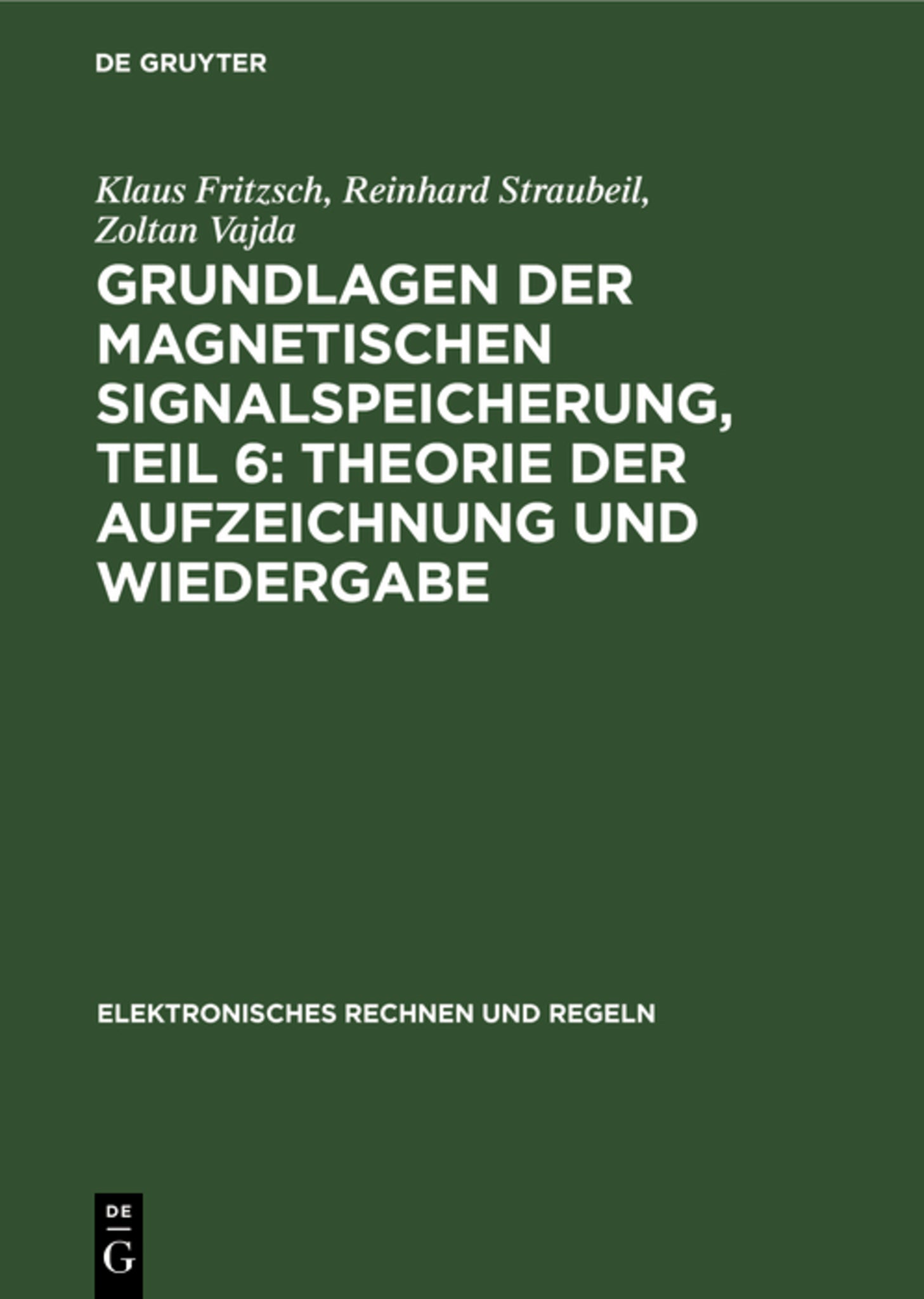 Theorie der Aufzeichnung und Wiedergabe