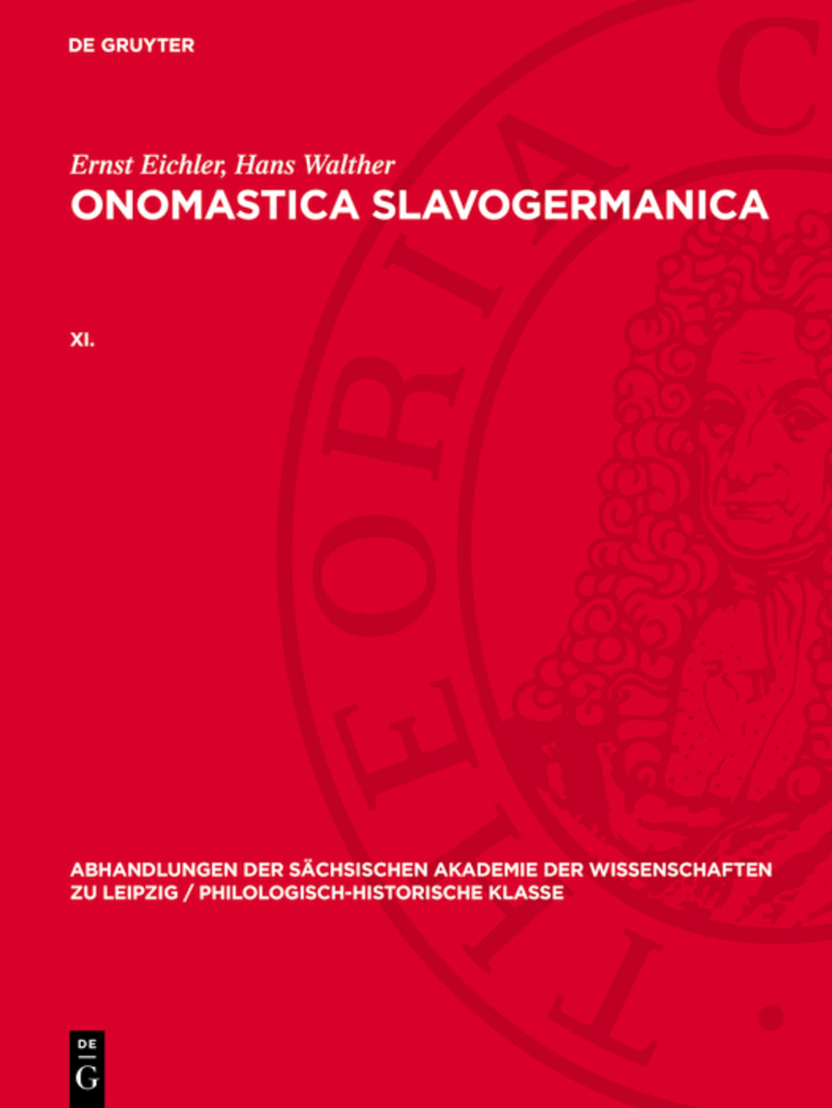 Ernst Eichler; Hans Walther: Onomastica Slavogermanica. XI.