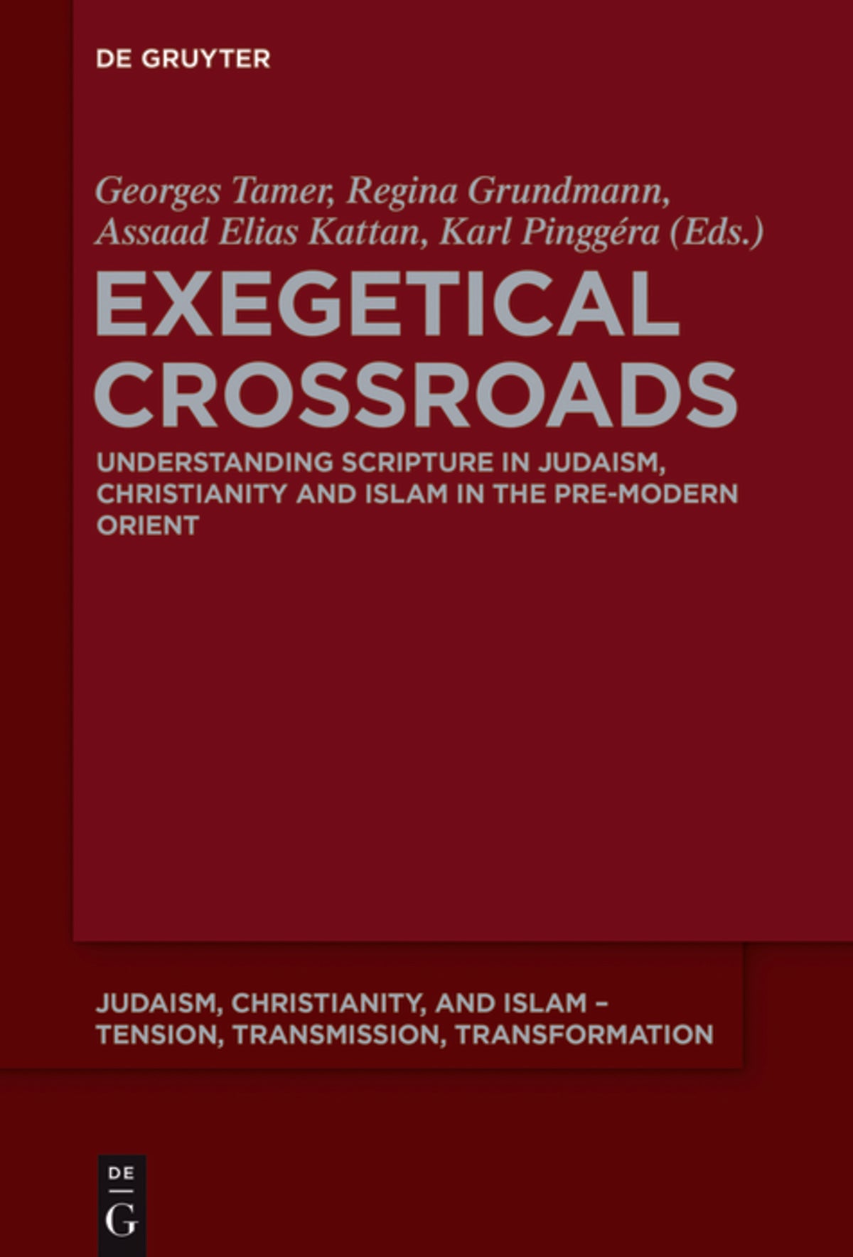 Cover image for Exegetical Crossroads ISBN 9783110561142