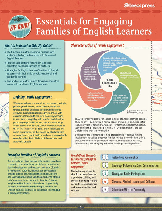 TESOL Zip Guide: Essentials for Engaging Families of English Learners (Pack of 25)