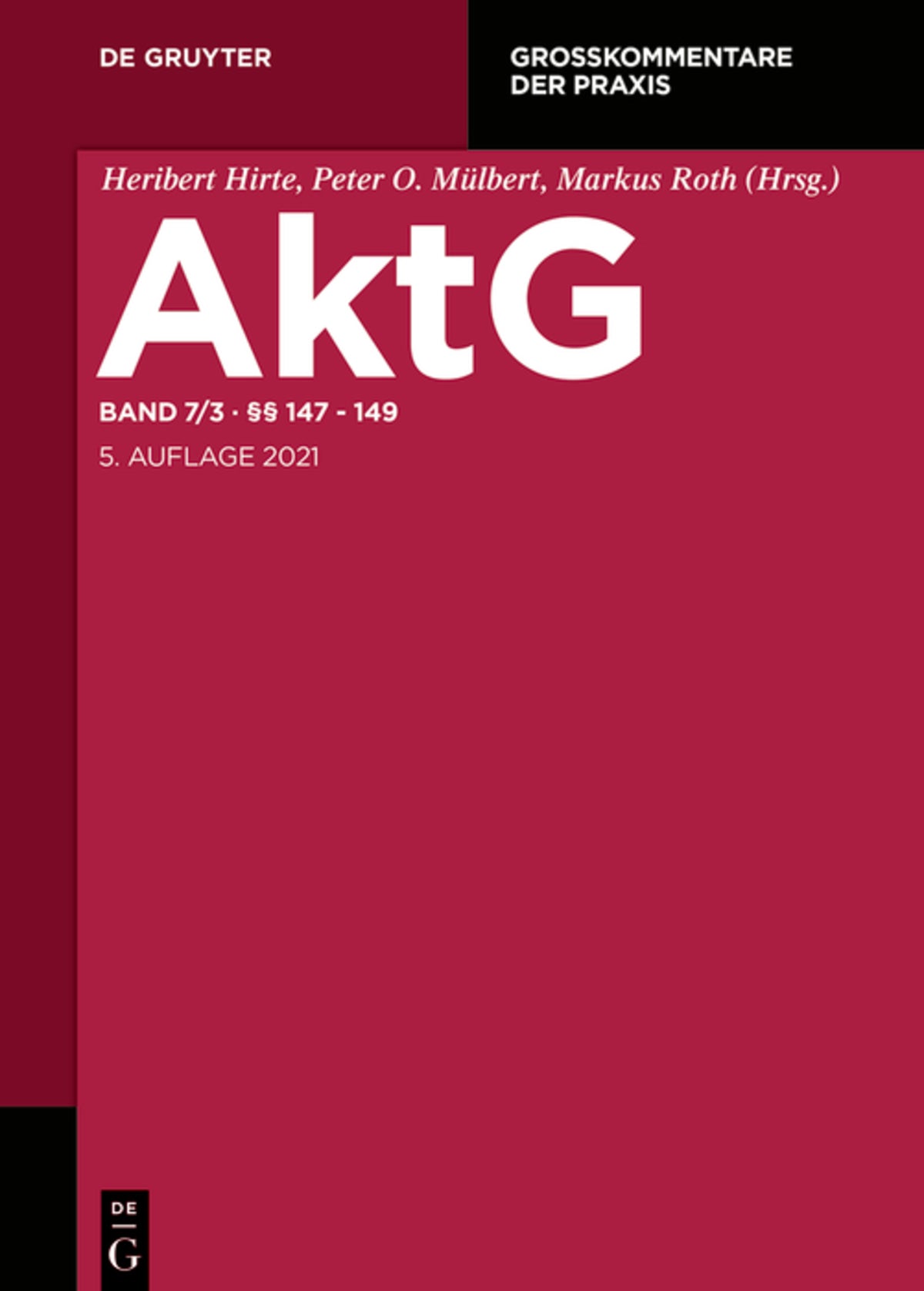 Cover image for §§ 147-149 ISBN 9783110615852