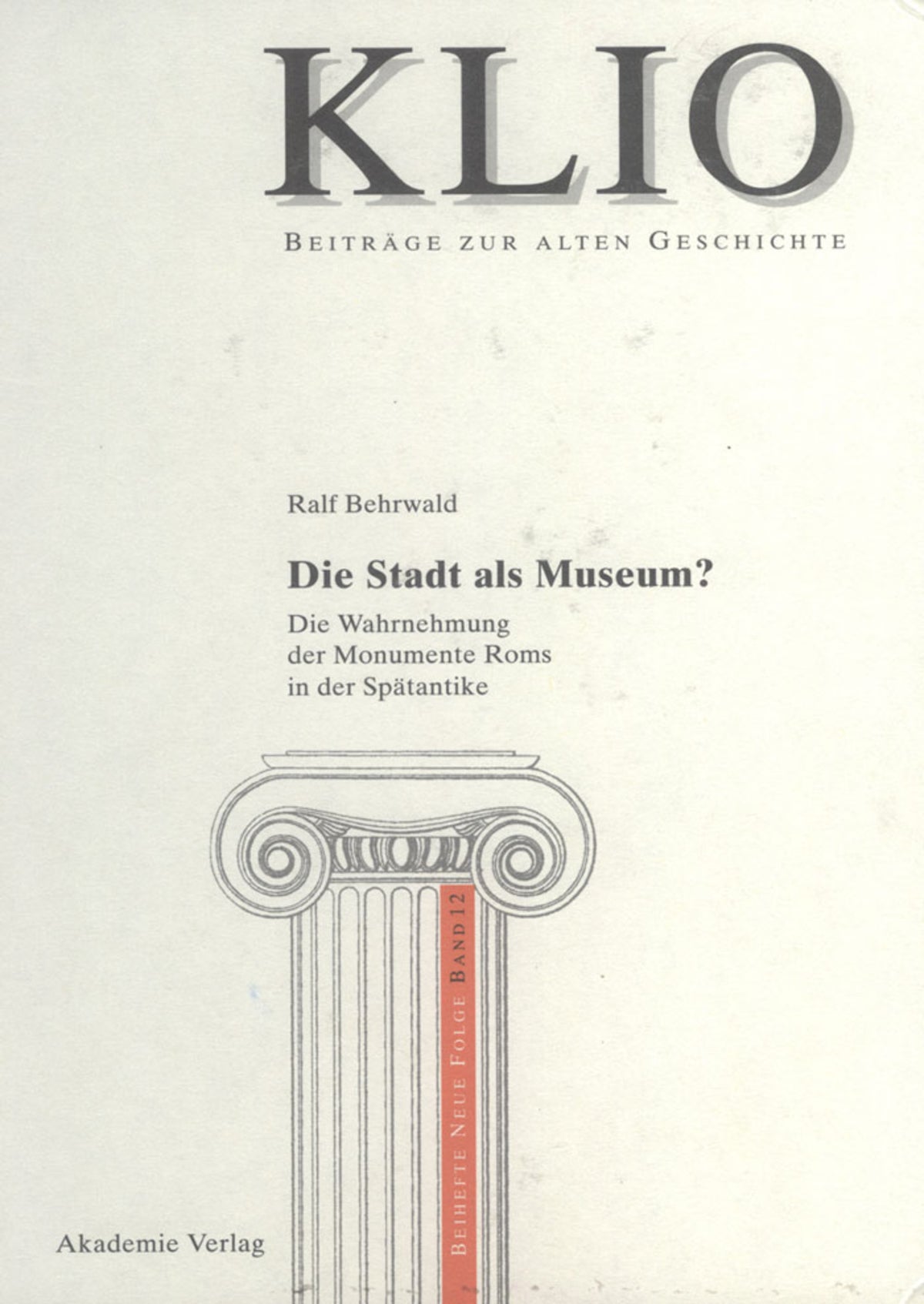 Cover image for Die Stadt als Museum? ISBN 9783050042886