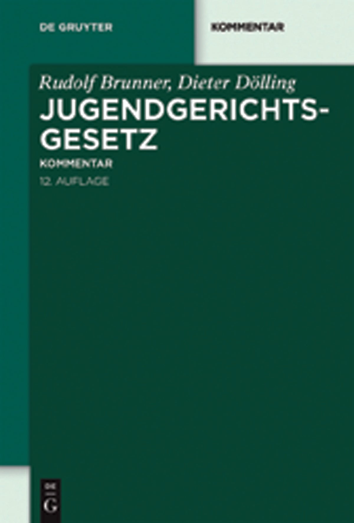 Cover image for Jugendgerichtsgesetz ISBN 9783899494235