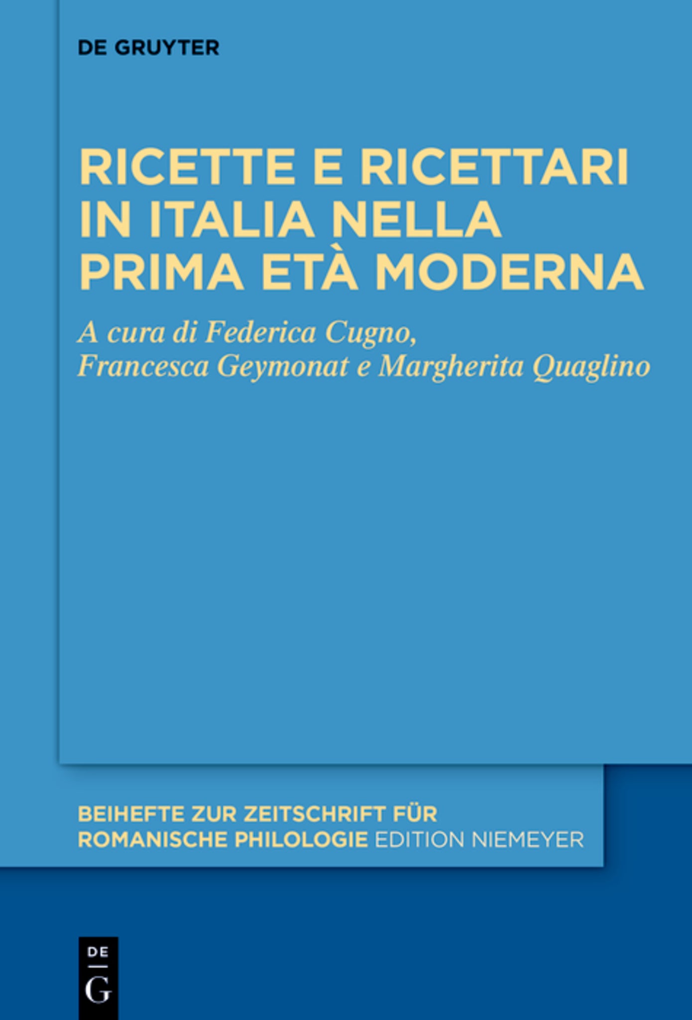 Ricette e ricettari in Italia nella prima età moderna