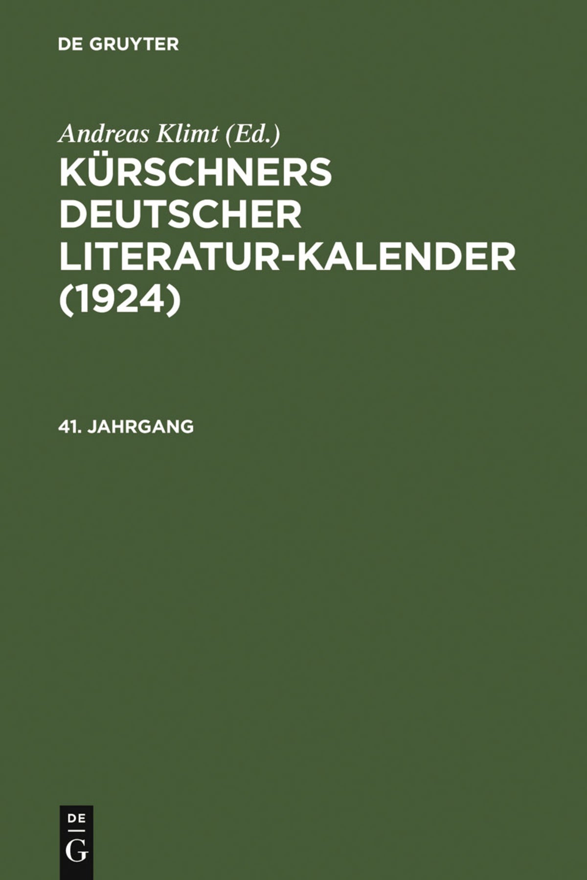 Cover image for 1924 ISBN 9783111071831