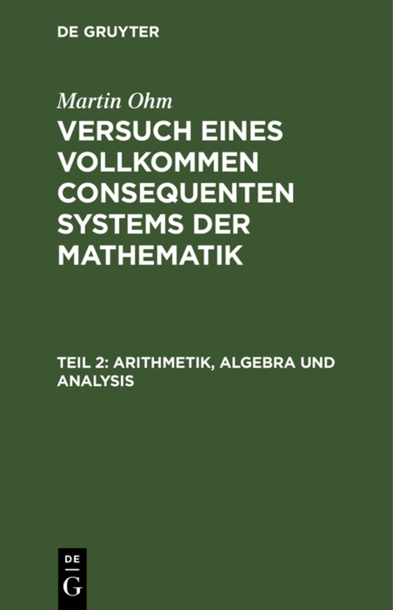 Arithmetik, Algebra und Analysis