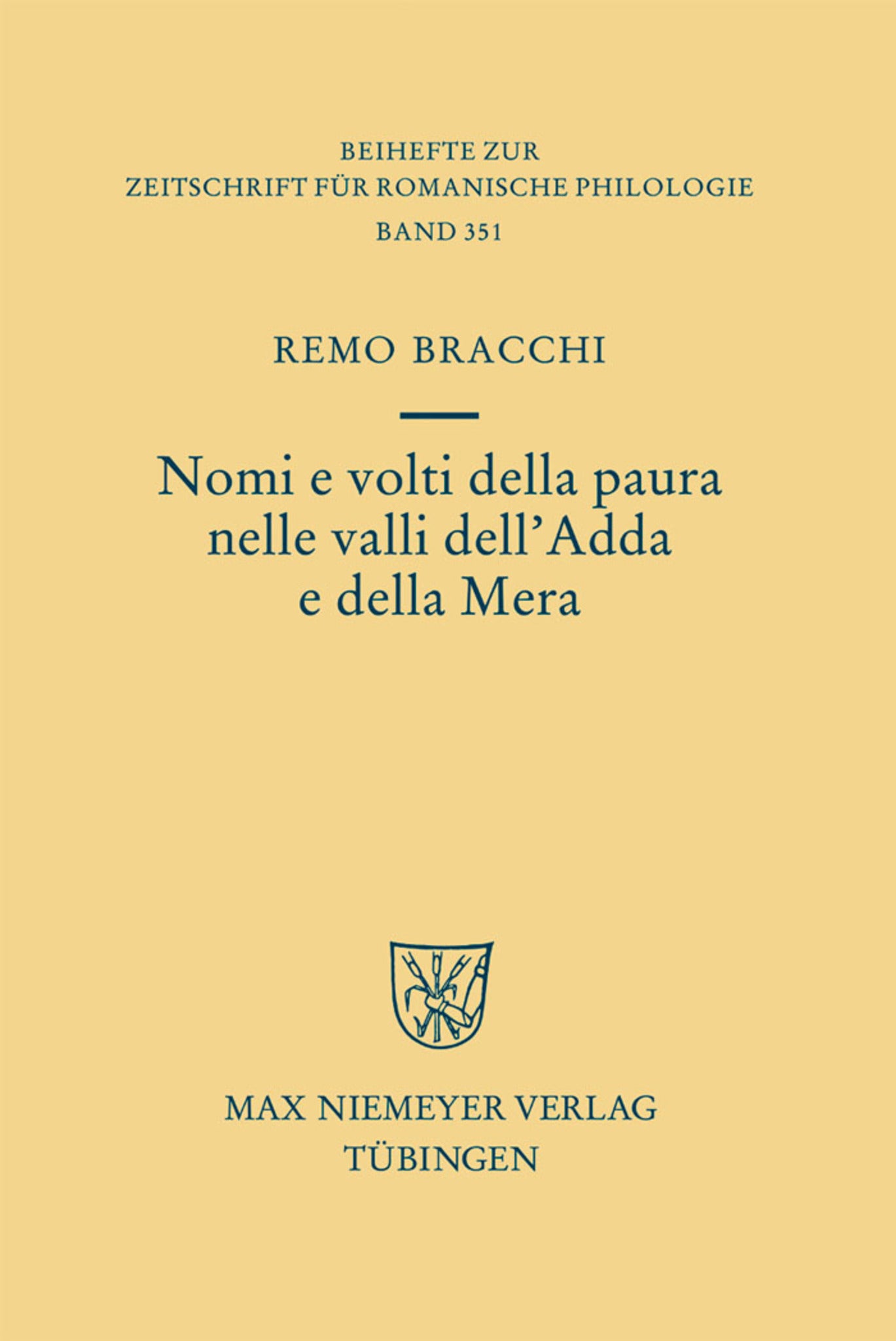 Cover image for Nomi e volti della paura nelle valli dell'Adda e della Mera ISBN 9783484523517