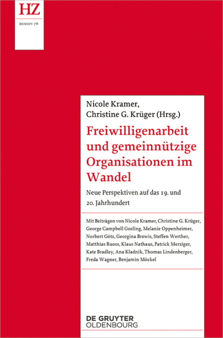 Cover image for Freiwilligenarbeit und gemeinnützige Organisationen im Wandel ISBN 9783110608427