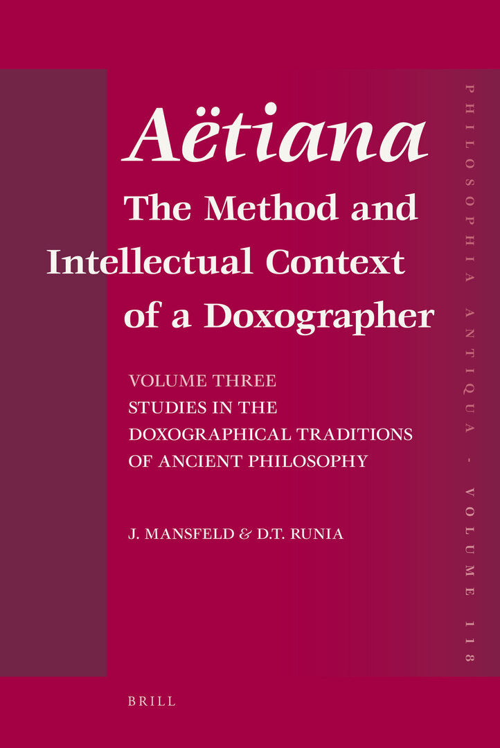 Cover image for Aëtiana ISBN 9789004180413