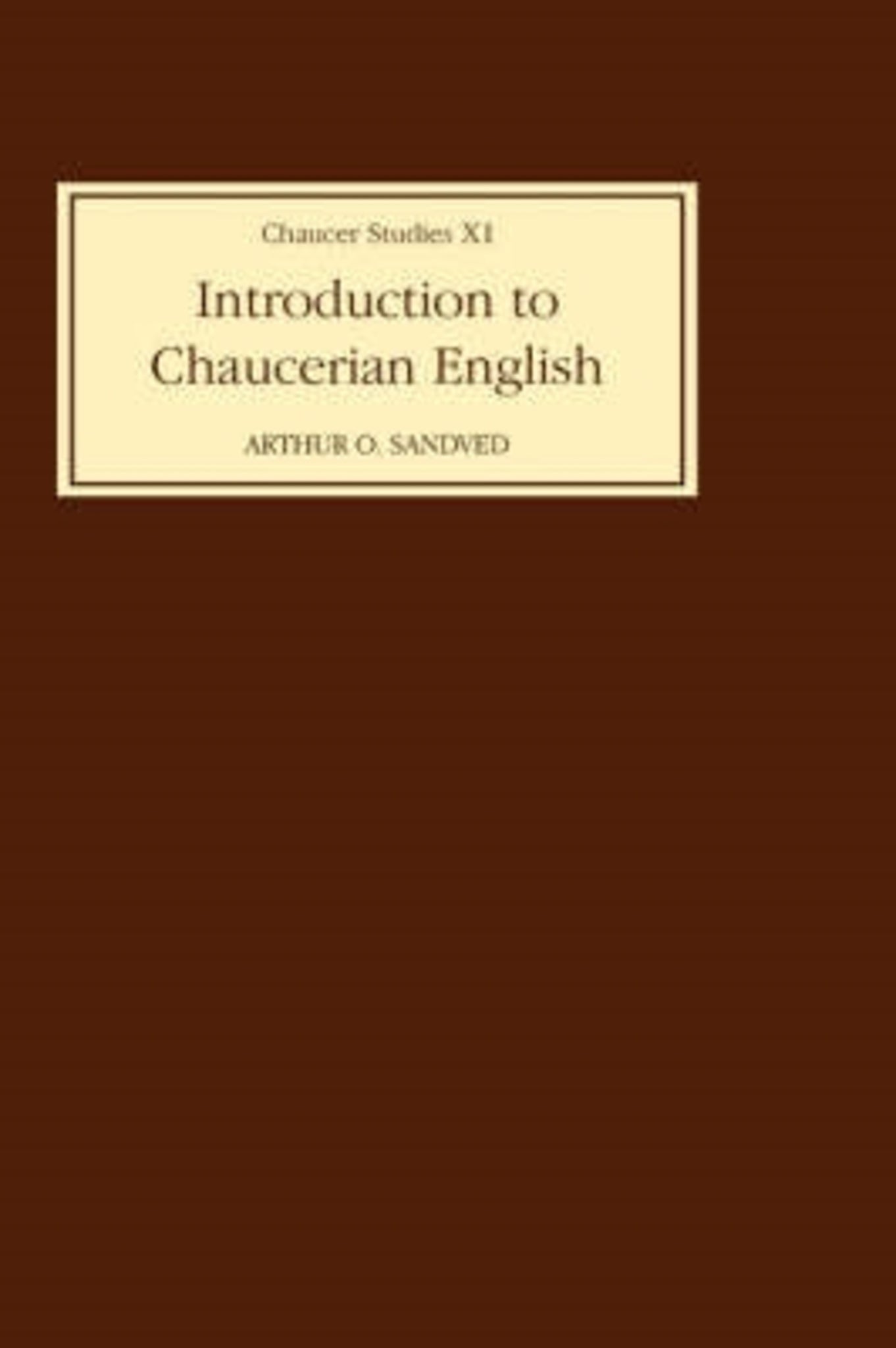 Cover image for Introduction to Chaucerian English ISBN 9780859911801