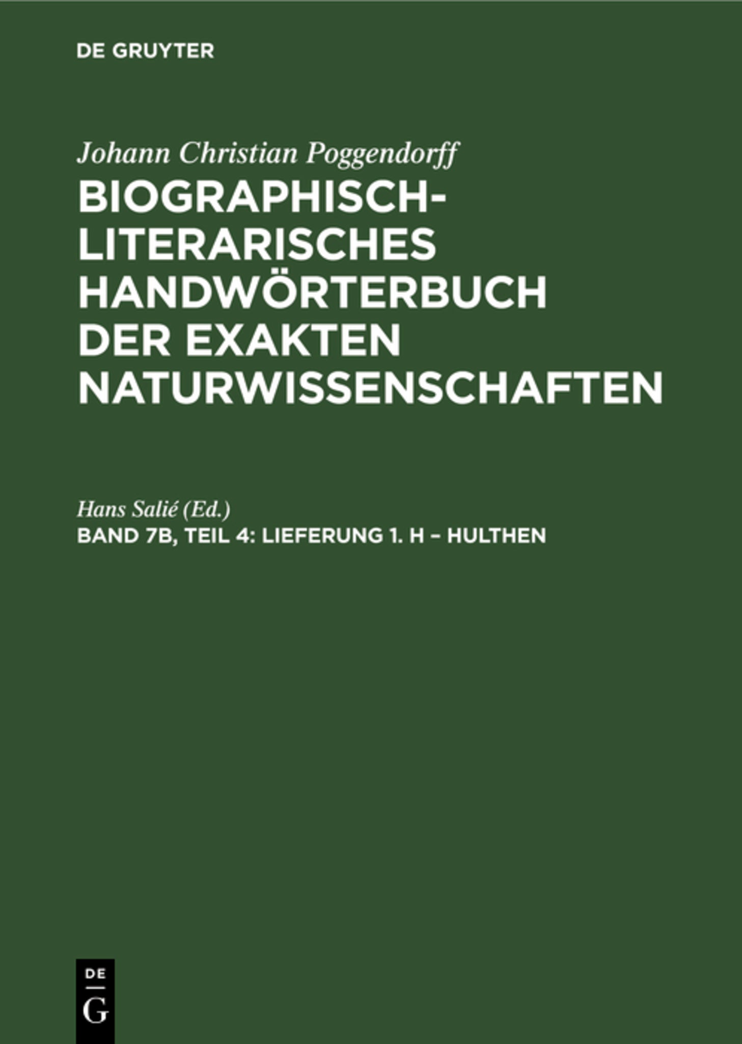 Lieferung 1. H – Hulthen