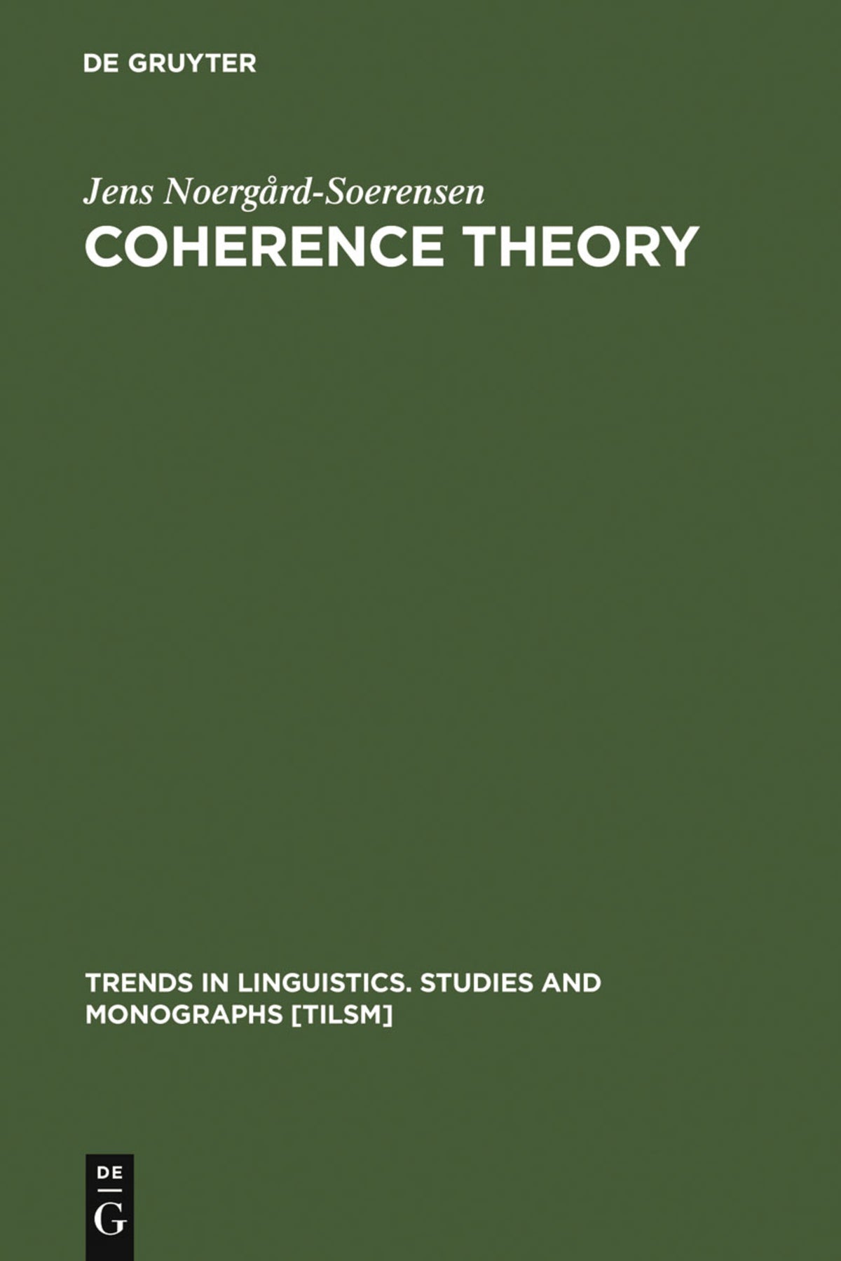 Cover image for Coherence Theory ISBN 9783110129113