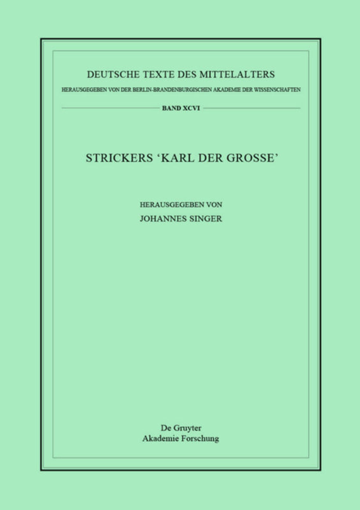 Strickers Karl der Große
