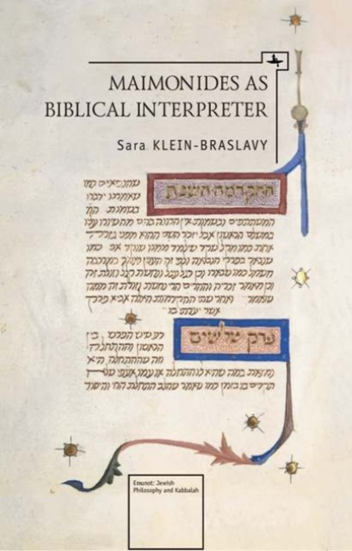 Cover image for Maimonides as Biblical Interpreter ISBN 9781936235285