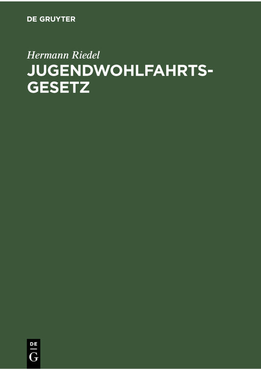 Jugendwohlfahrtsgesetz