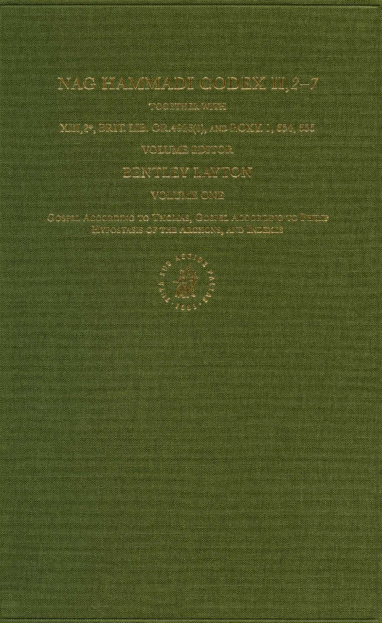 Nag Hammadi Codex II, 2-7, together with XIII, 2* Brit. Lib. Or. 4926(1) and P. Oxy. 1, 654, 655