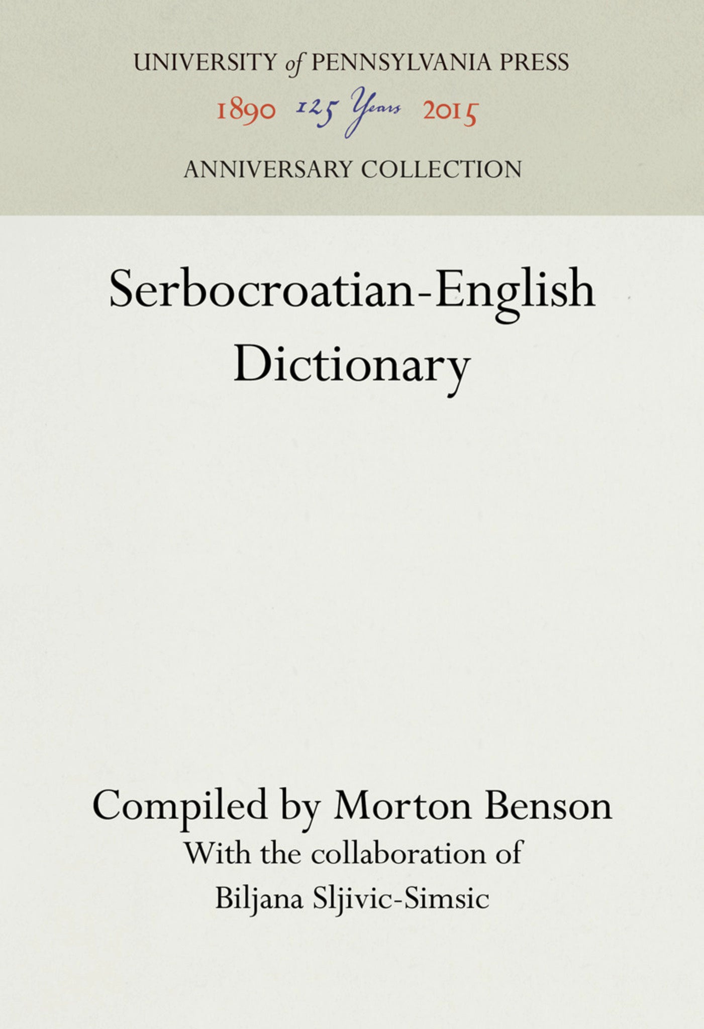 Cover image for Serbocroatian-English Dictionary ISBN 9780812276367