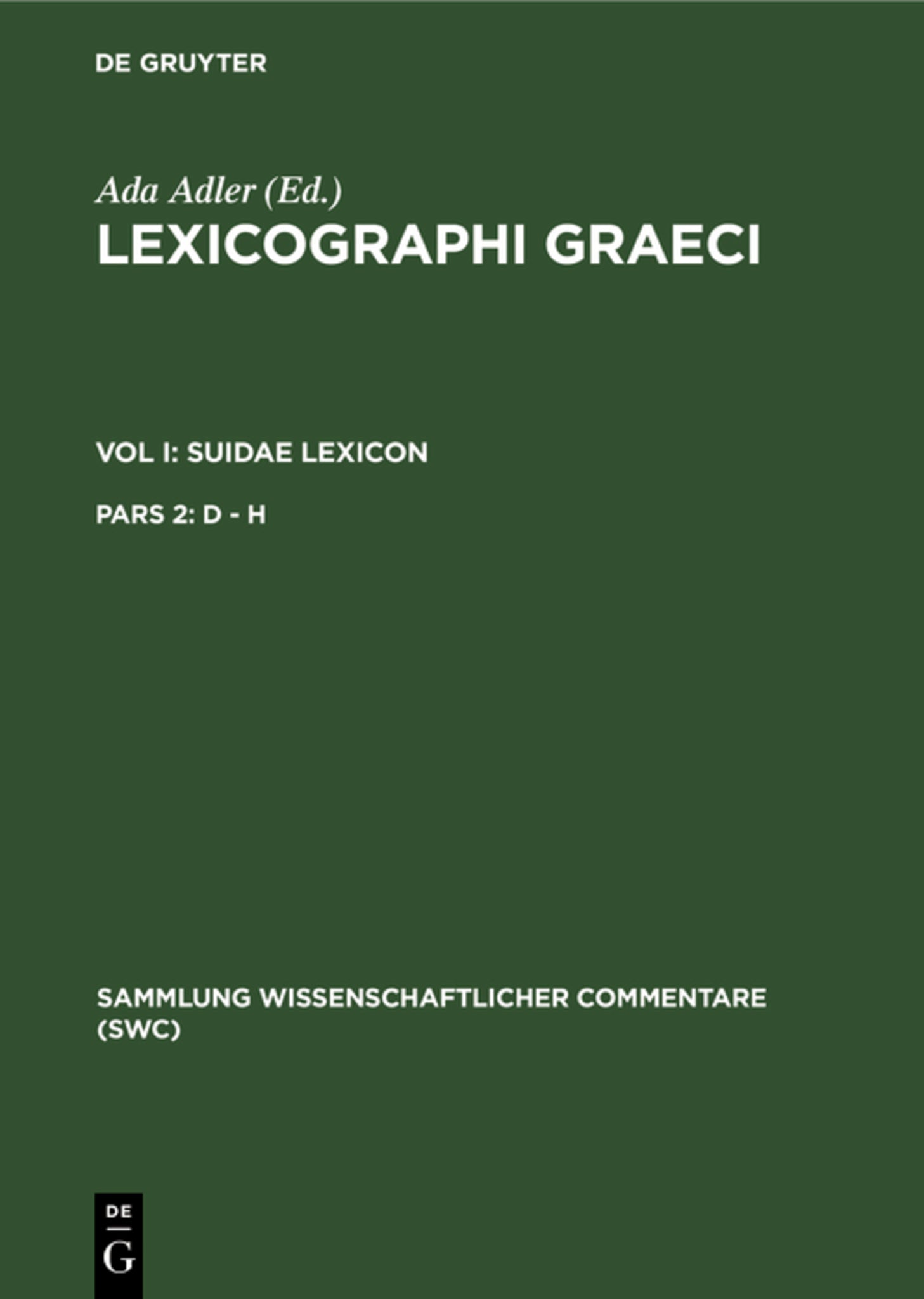 Cover image for D - H ISBN 9783598742347