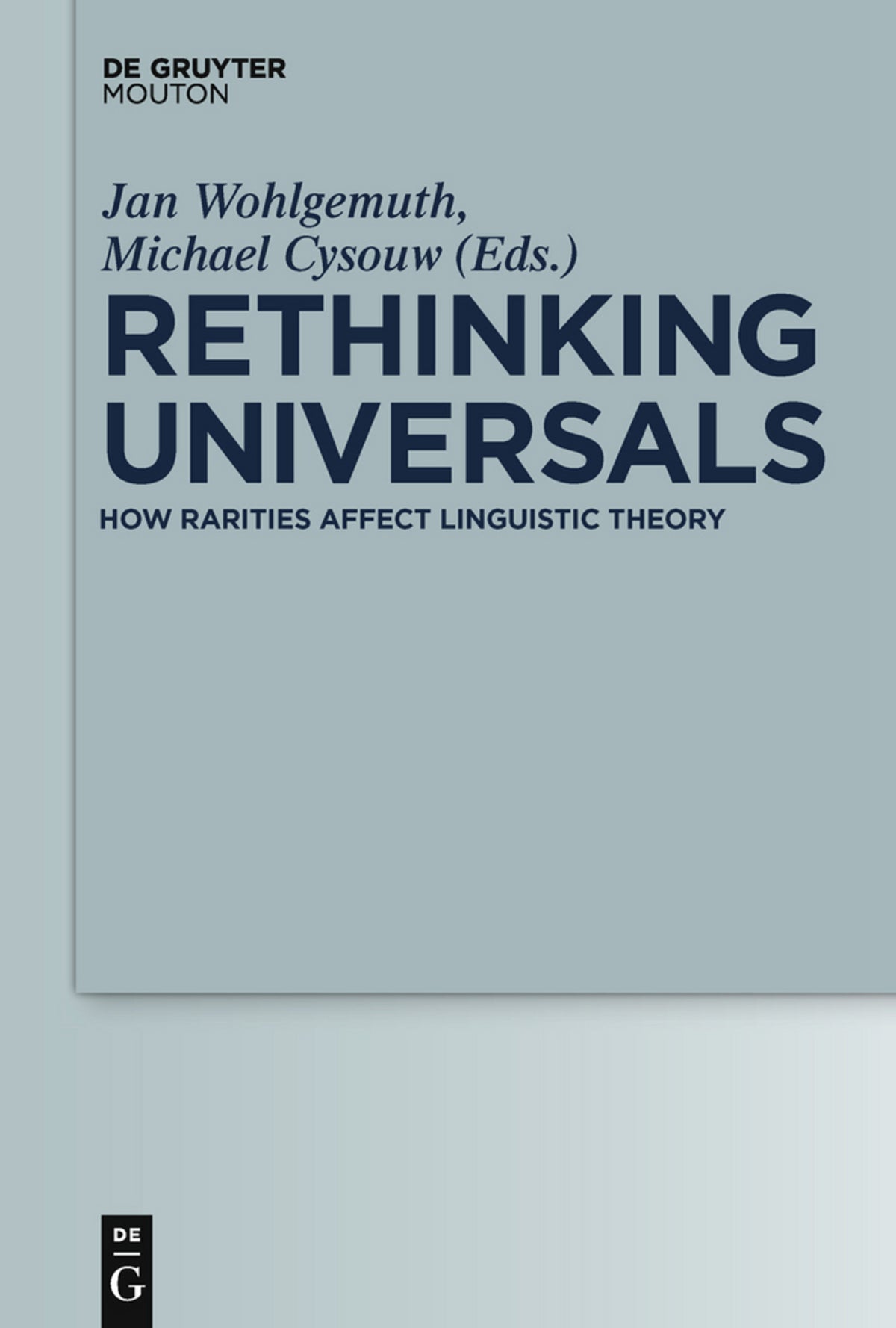 Cover image for Rethinking Universals ISBN 9783110220926