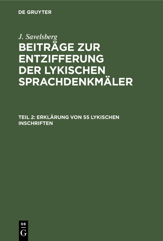 Erklärung von 55 lykischen Inschriften