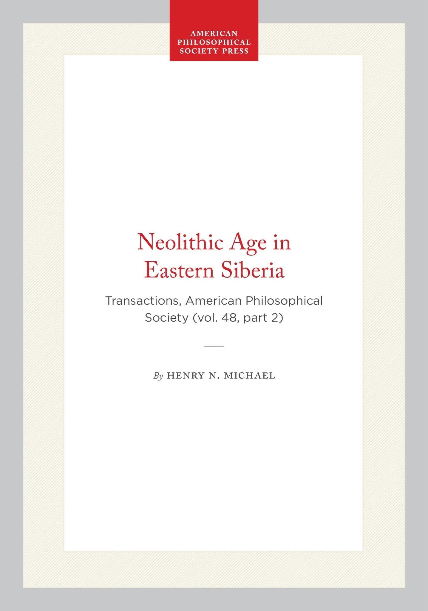 Neolithic Age in Eastern Siberia