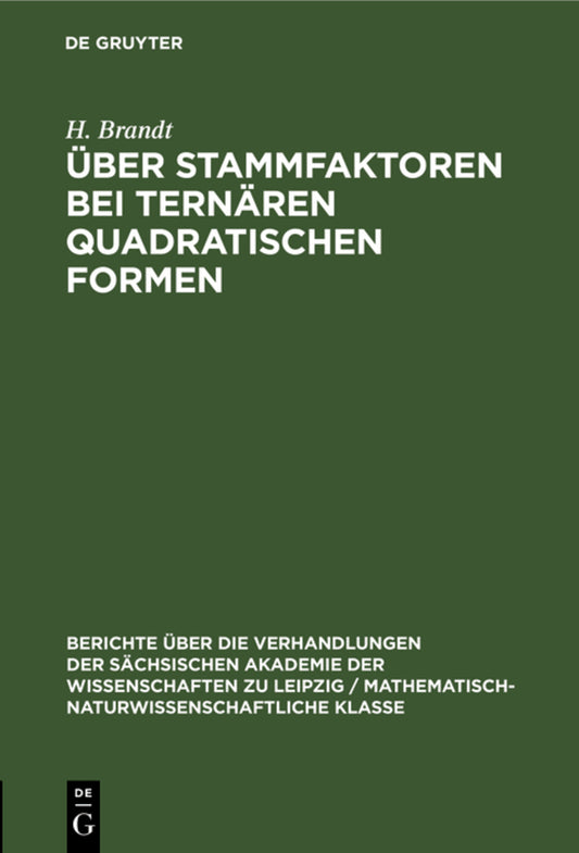 Über Stammfaktoren bei ternären quadratischen Formen
