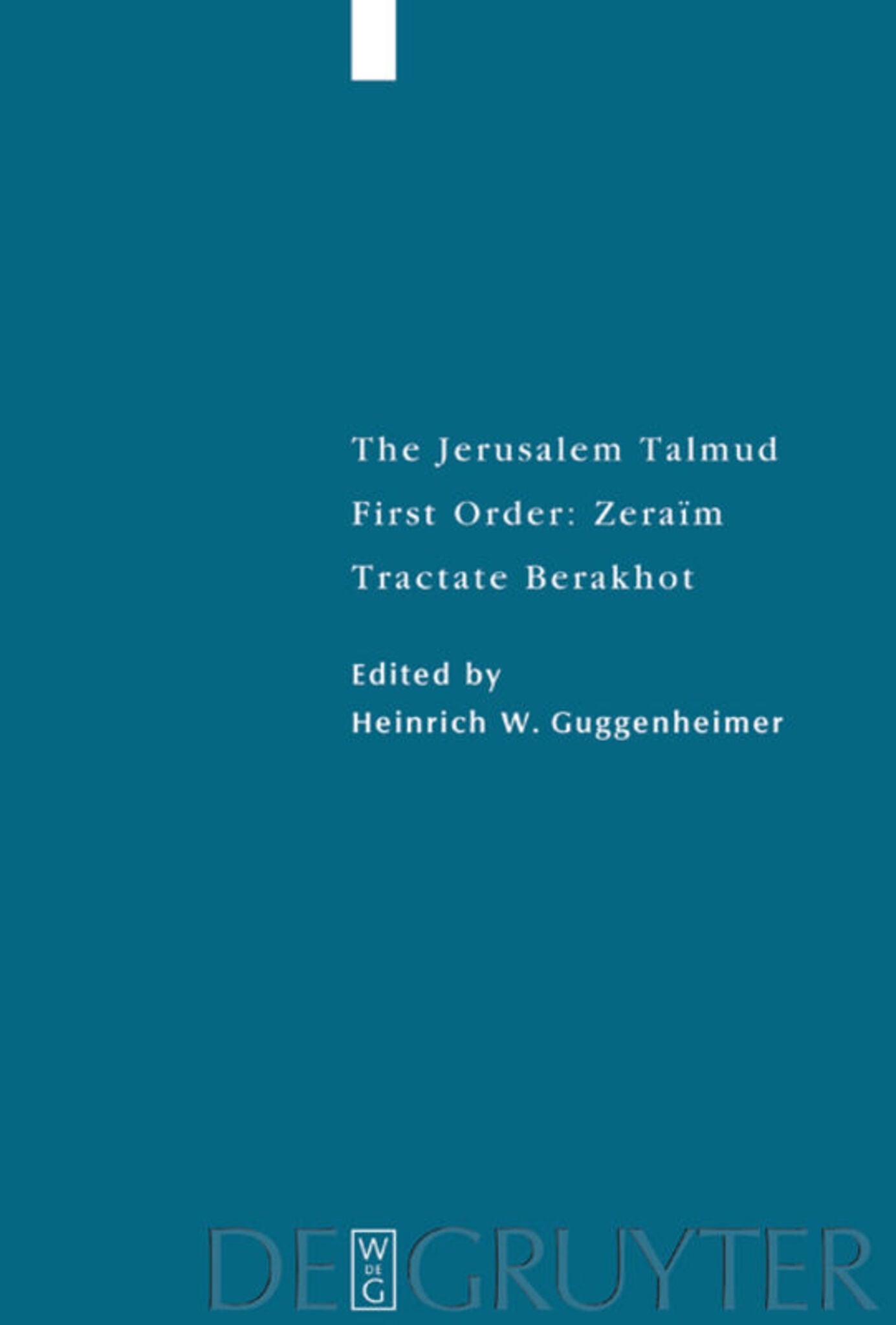 Cover image for Tractate Berakhot ISBN 9783110681321