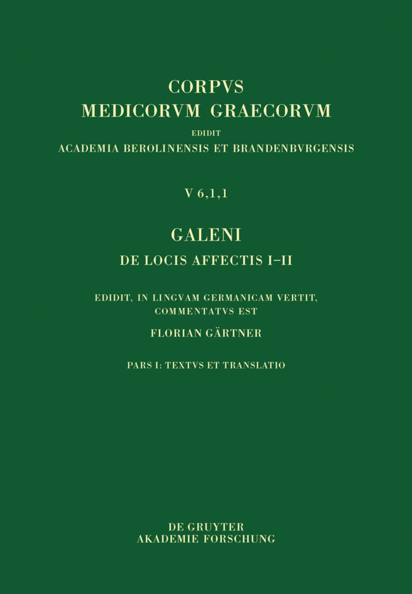Galeni De locis affectis I–II