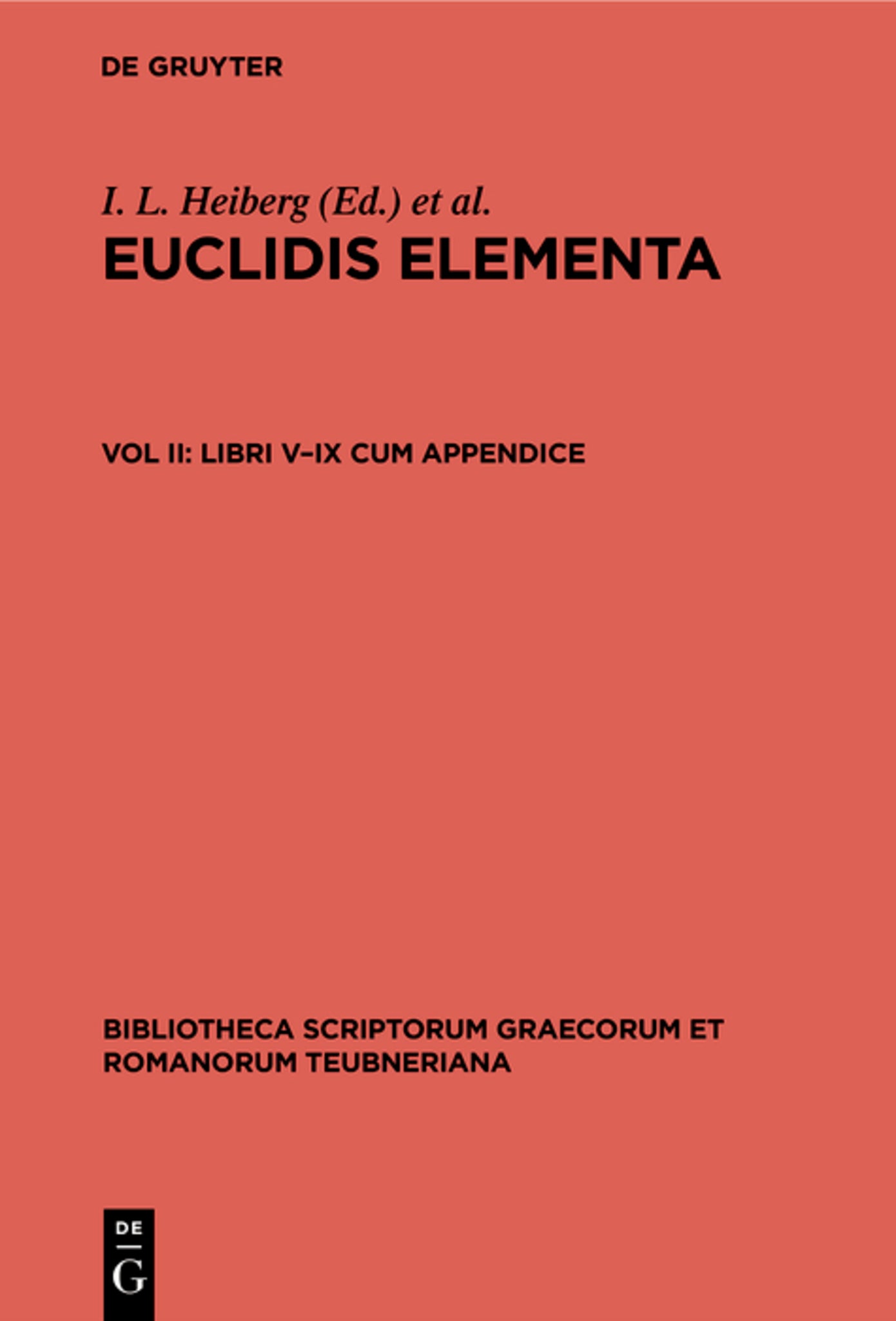 Cover image for Libri V–IX cum appendice ISBN 9783112423257