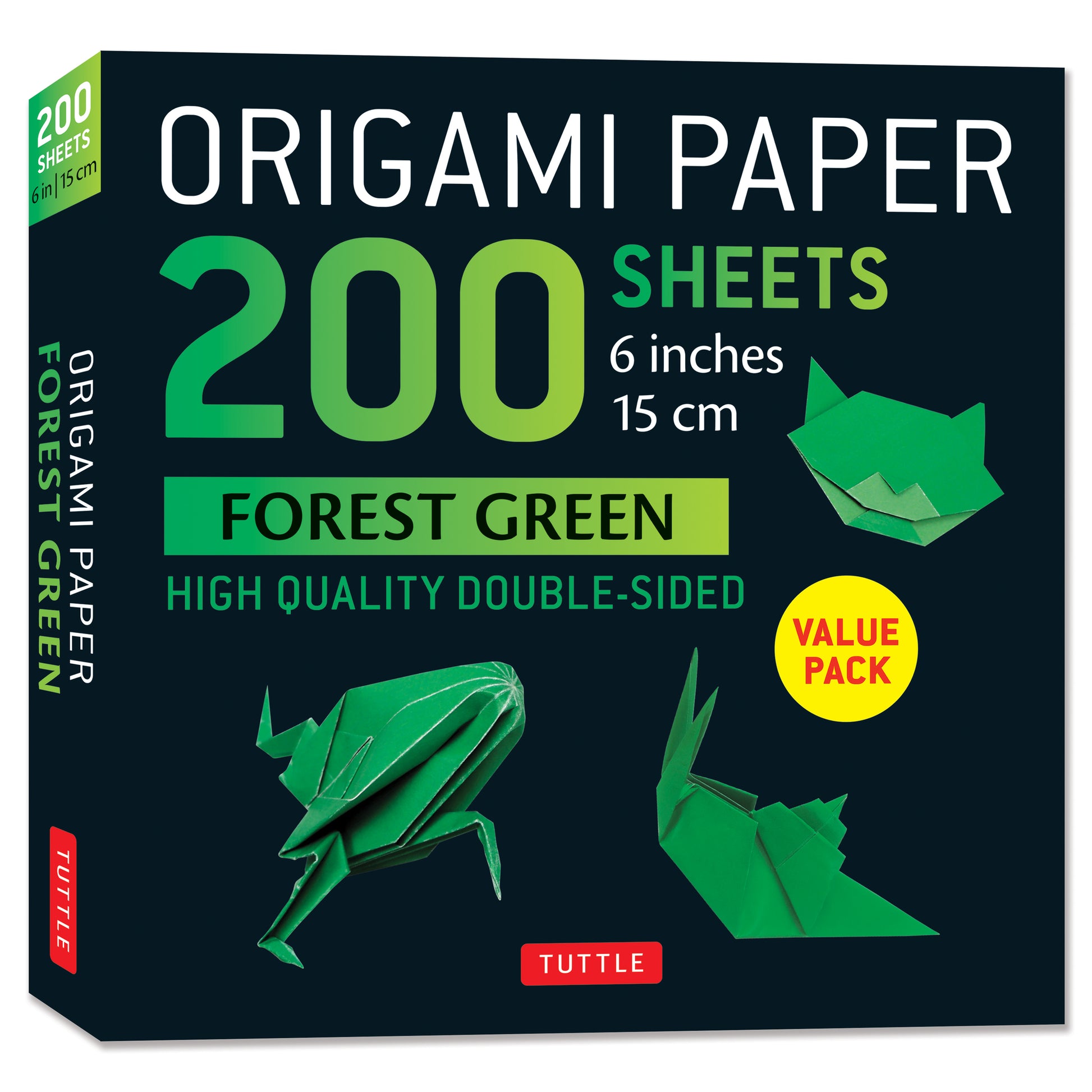 Origami Paper 200 sheets Forest Green 6"