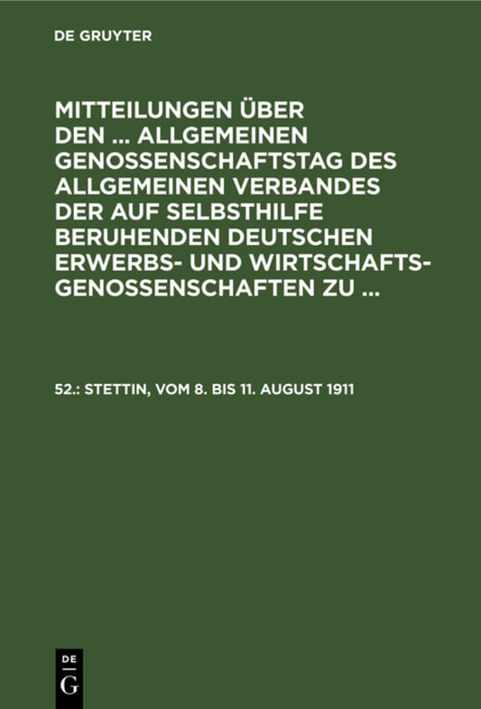 Stettin, vom 8. bis 11. August 1911