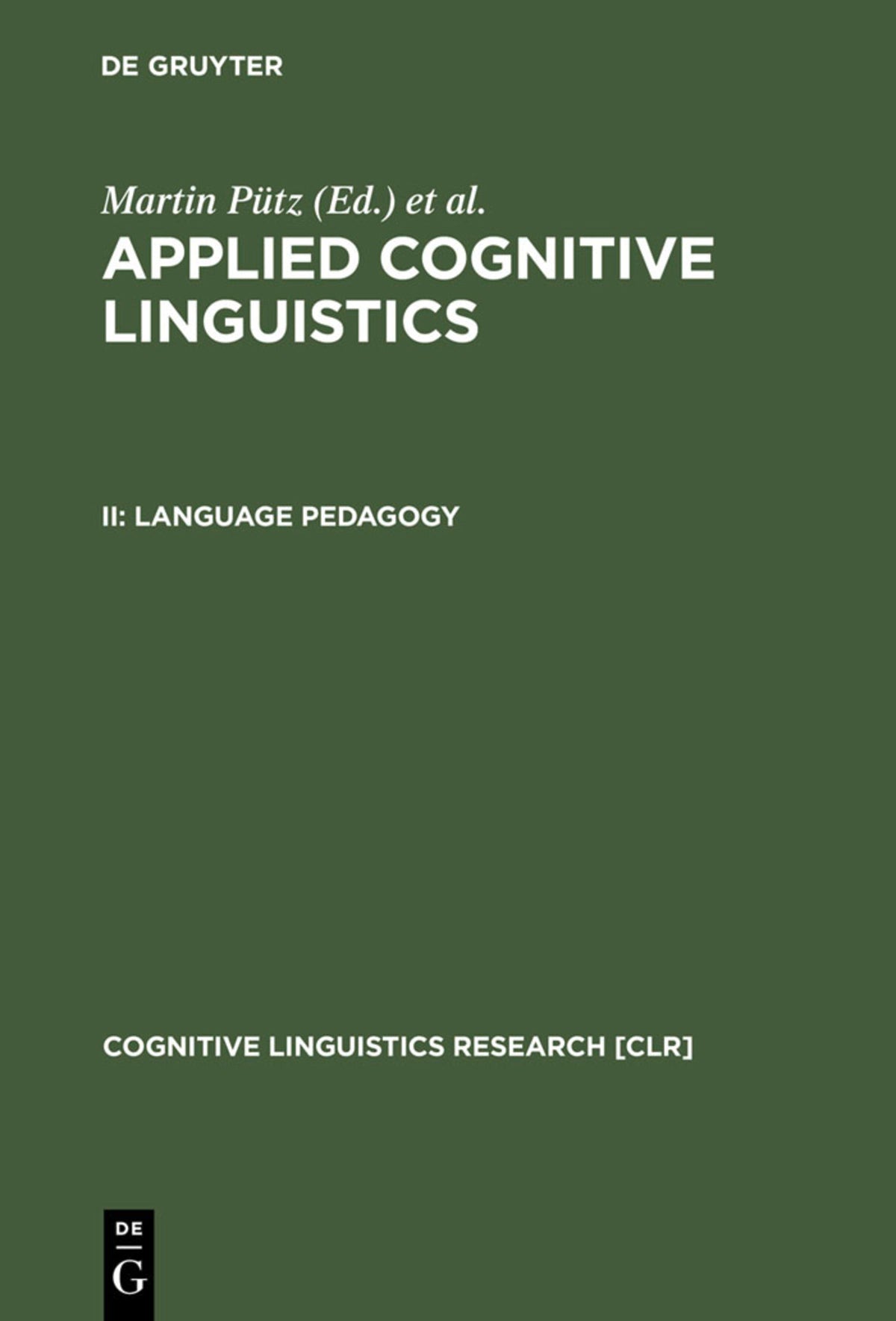 Cover image for Language Pedagogy ISBN 9783110172225