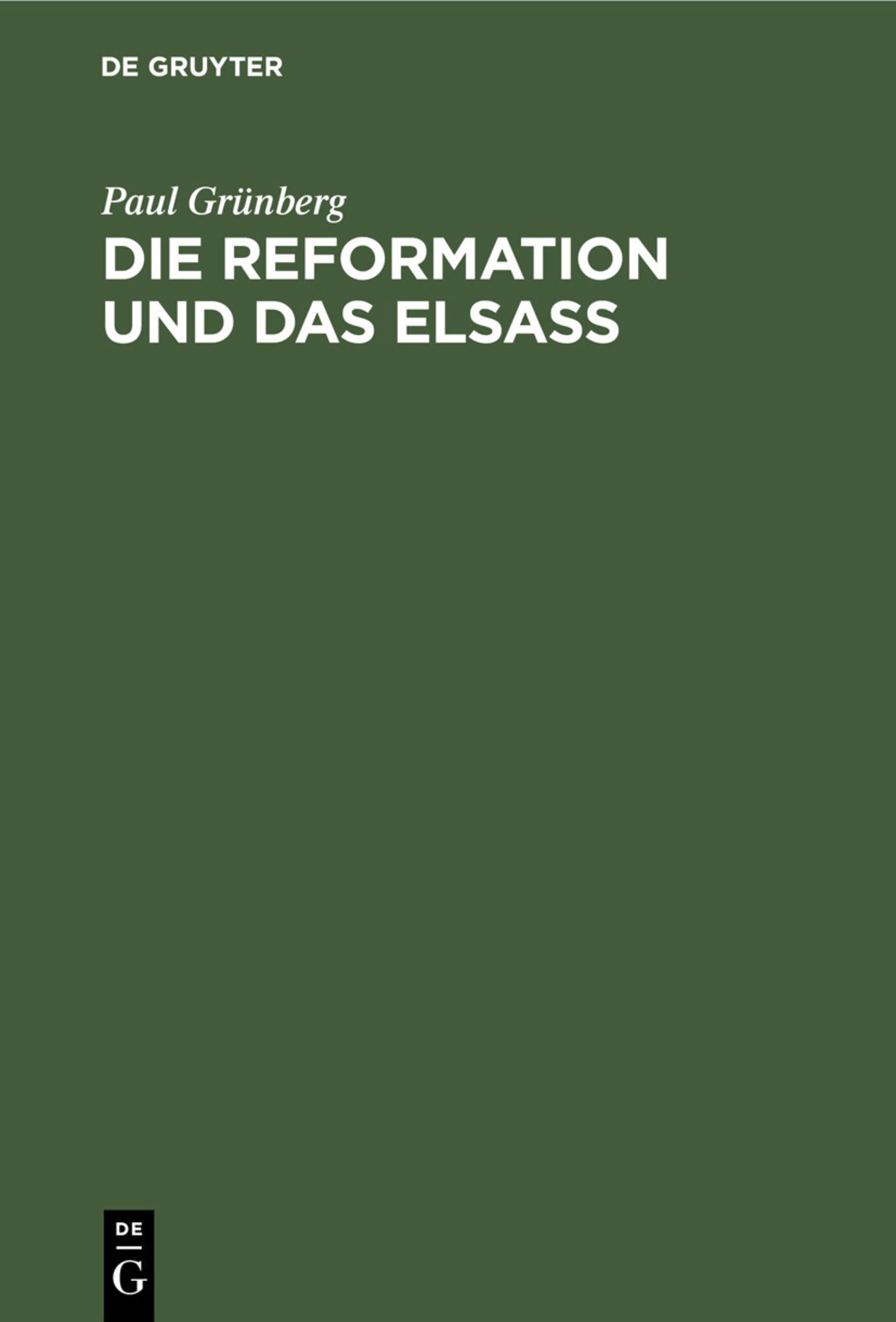Die Reformation und das Elsaß