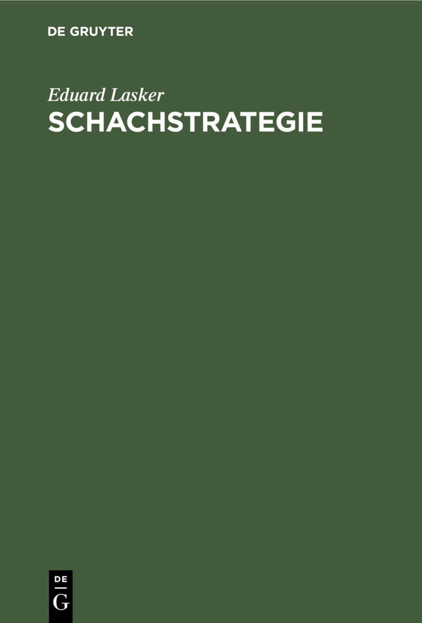 Cover image for Schachstrategie ISBN 9783112353332