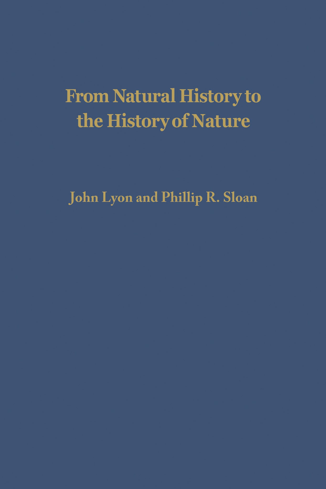 From Natural History to the History of Nature