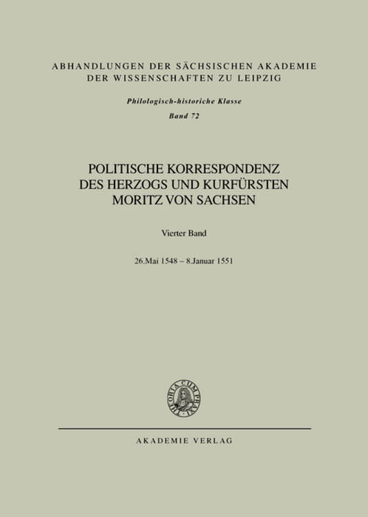 Bd. IV: 26. Mai 1548 – Januar 1551