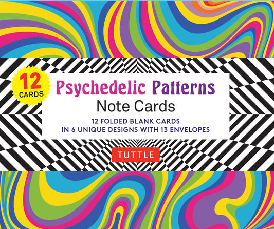 Psychedelic Patterns Note Cards - 12 cards