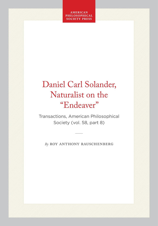 Daniel Carl Solander, Naturalist on the “Endeaver”