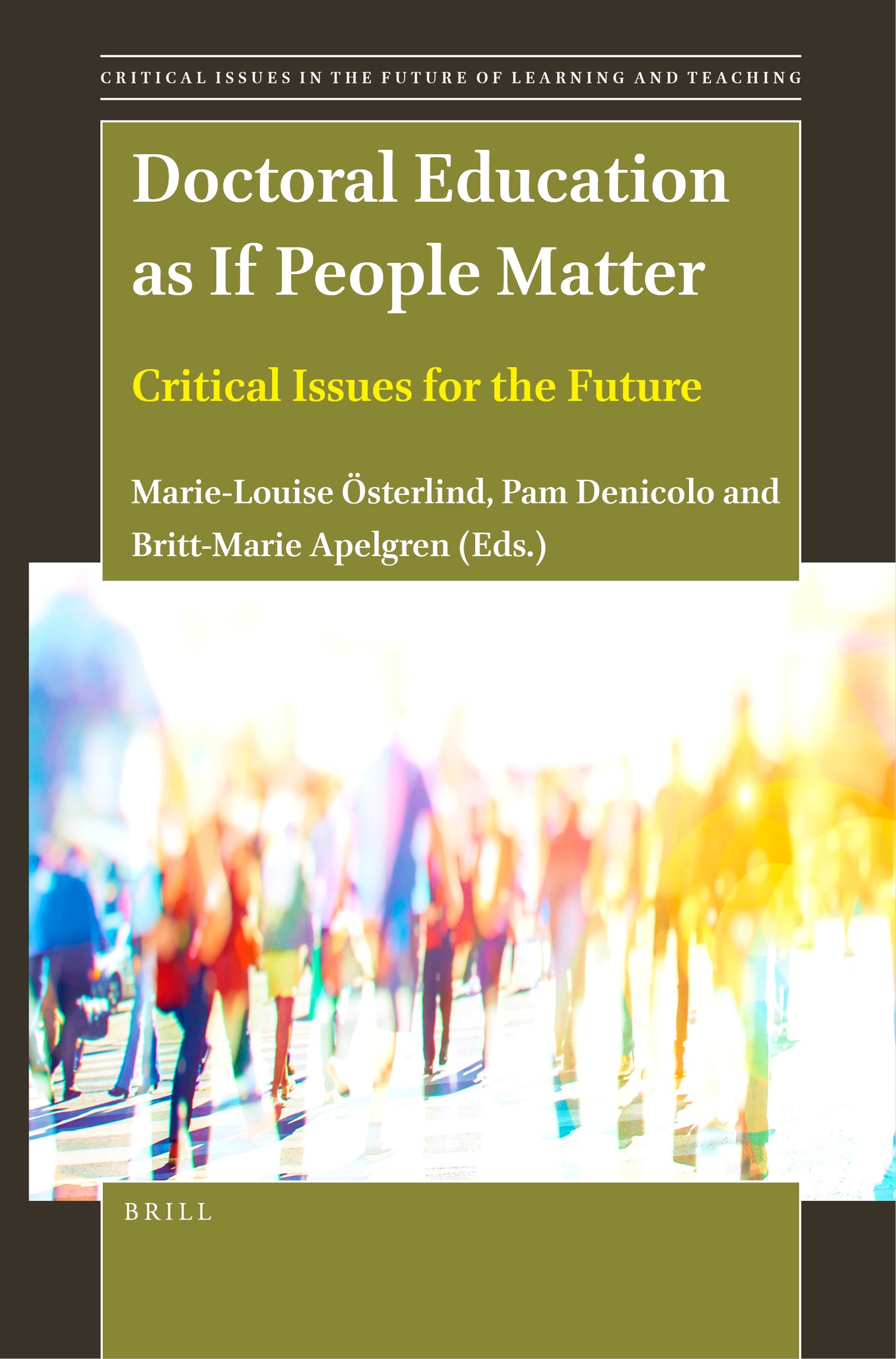Cover image for Doctoral Education as If People Matter ISBN 9789004529298