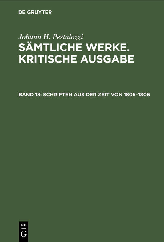 Schriften aus der Zeit von 1805–1806