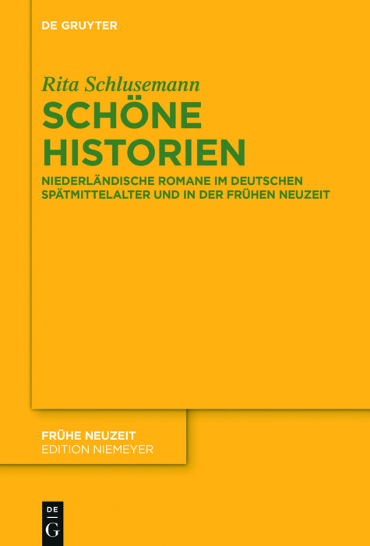 Cover image for Schöne Historien ISBN 9783110451399