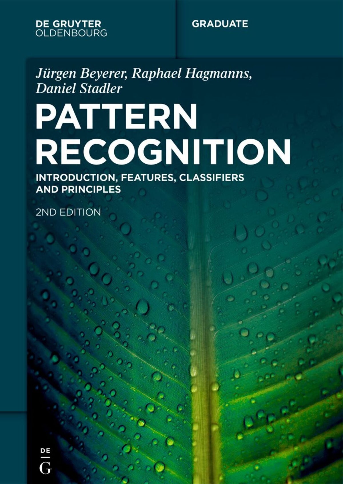 Cover image for Pattern Recognition ISBN 9783111339191